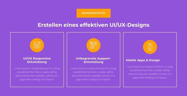 UI/UX Responsive Entwicklung Website design