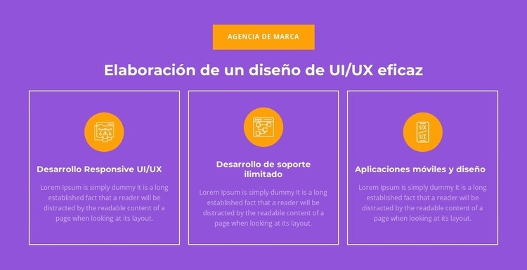 Desarrollo receptivo de UI/UX Página de destino