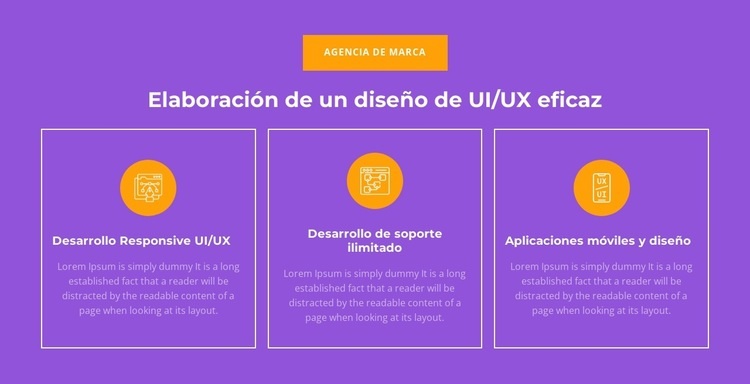 Desarrollo receptivo de UI/UX Plantilla