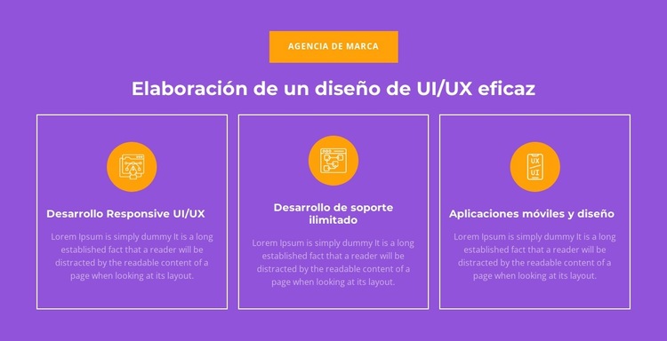 Desarrollo receptivo de UI/UX Plantilla de sitio web