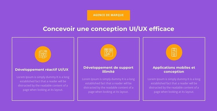 Développement réactif UI/UX Modèles de constructeur de sites Web