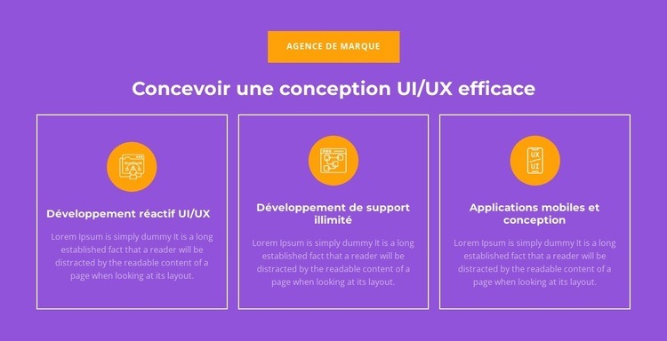 Développement réactif UI/UX Maquette de site Web