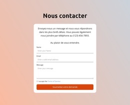 Formulaire De Contact Sur Fond Dégradé Agence De Création