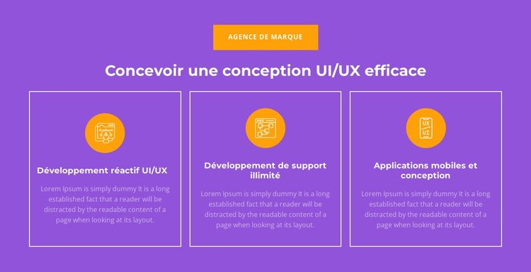 Développement réactif UI/UX Modèle HTML