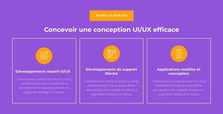 Développement réactif UI/UX Modèle HTML5