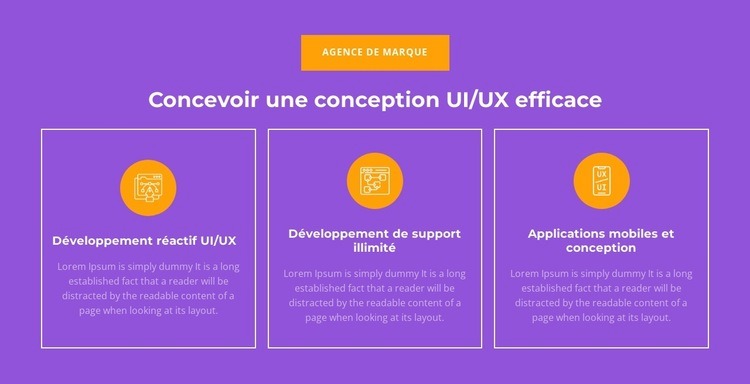 Développement réactif UI/UX Modèle
