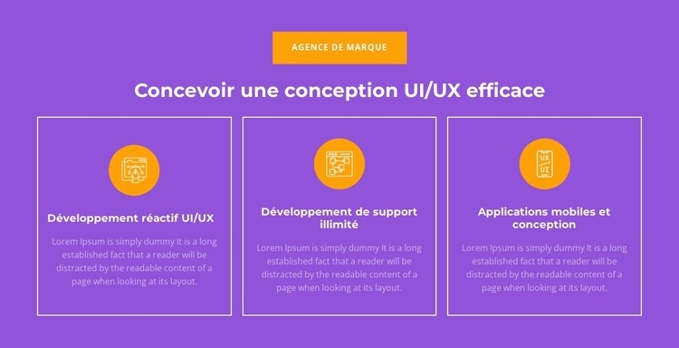 Développement réactif UI/UX Page de destination