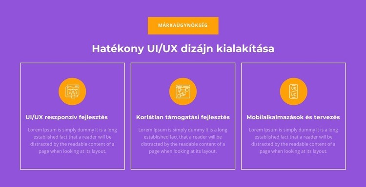 UI/UX reszponzív fejlesztés HTML Sablon