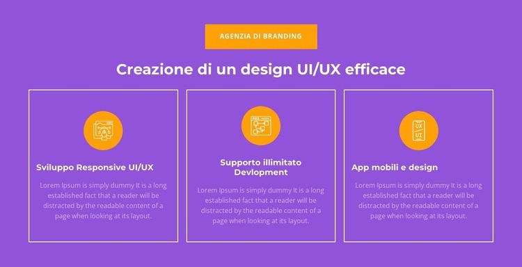 Sviluppo reattivo UI/UX Mockup del sito web