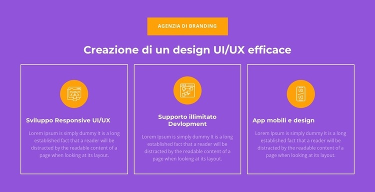 Sviluppo reattivo UI/UX Pagina di destinazione