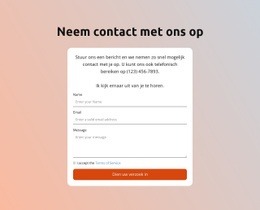 Contactformulier Op Achtergrond Met Kleurovergang Ontwerpsjablonen