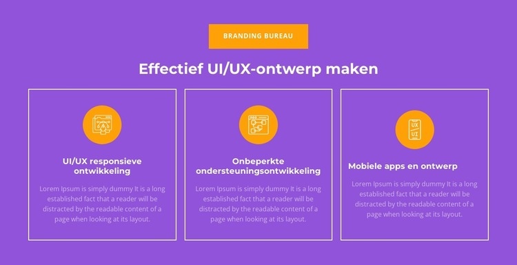 UI/UX responsieve ontwikkeling HTML5-sjabloon