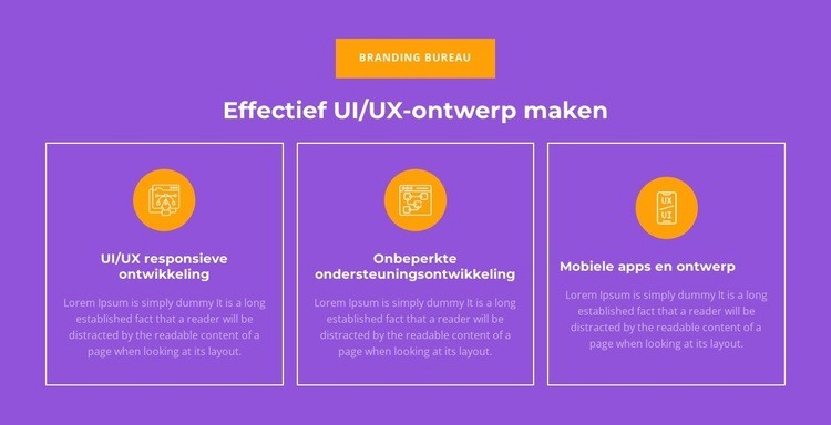 UI/UX responsieve ontwikkeling Website Builder-sjablonen