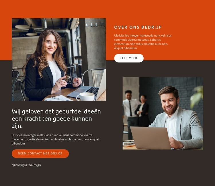 Adviseren van specialisten Website mockup