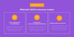UI/UX Responsieve Ontwikkeling - Bestemmingspagina
