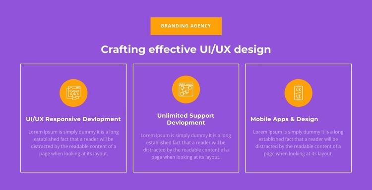 UI/UX Responsive Development One Page Template