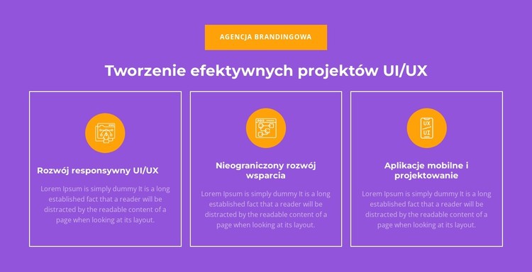 Programowanie responsywne UI/UX Szablon CSS