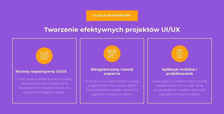 Programowanie responsywne UI/UX Szablon witryny sieci Web