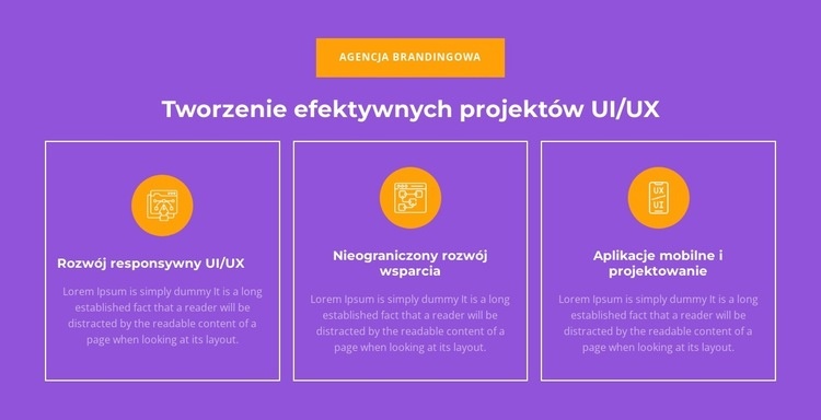 Programowanie responsywne UI/UX Szablon