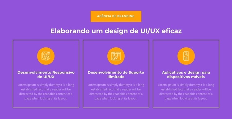 Desenvolvimento Responsivo de UI/UX Design do site
