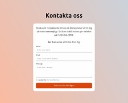 Kontaktformulär På Gradientbakgrund