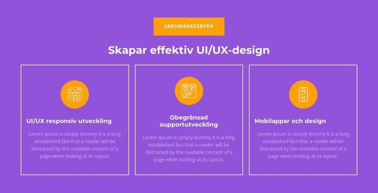 UI/UX responsiv utveckling Hemsidedesign