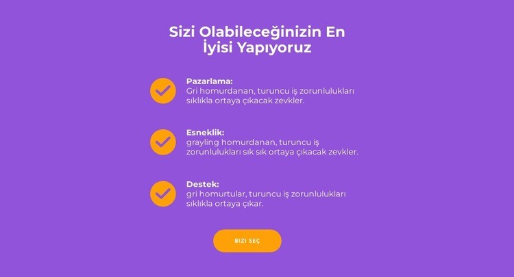 Planlama HTML5 Şablonu