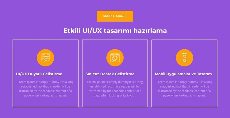 UI/UX Duyarlı Geliştirme Web Sitesi Mockup'ı