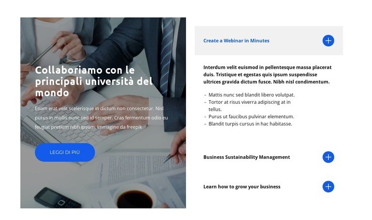 Vita impegnata Modelli di Website Builder