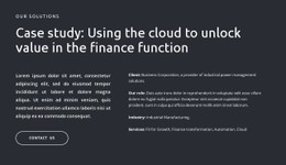 Texts And Button On Dark Background Site Template