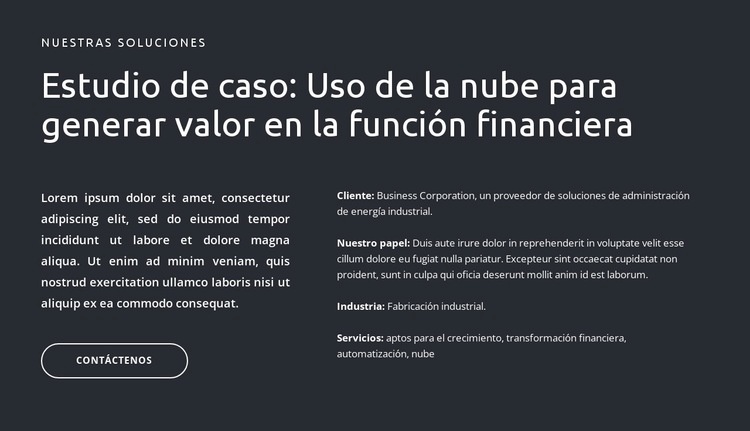 Textos y botón sobre fondo oscuro Creador de sitios web HTML