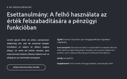 Szövegek És Gomb A Sötét Háttér Előtt - HTML Webhelysablon