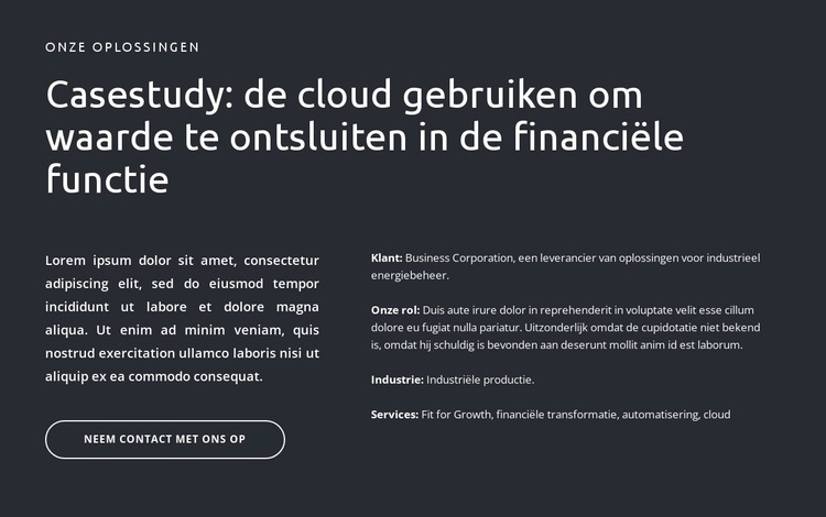 Teksten en knop op donkere achtergrond Website mockup