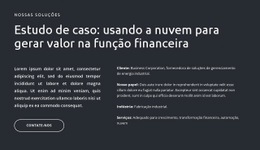 Modelo Web Responsivo Para Textos E Botão Em Fundo Escuro