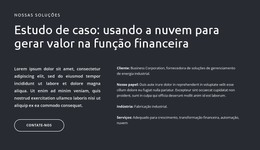 Textos E Botão Em Fundo Escuro - Modelo De Site HTML