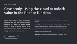 Responsive Web Template For Texts And Button On Dark Background