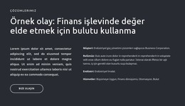 Koyu Arka Plandaki Metinler Ve Düğme - HTML Web Sitesi Şablonu