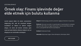 Koyu Arka Plandaki Metinler Ve Düğme Için Duyarlı Web Şablonu