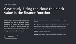 Texts And Button On Dark Background Website Mockup