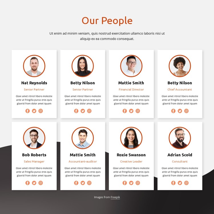 Our people and partners CSS Template