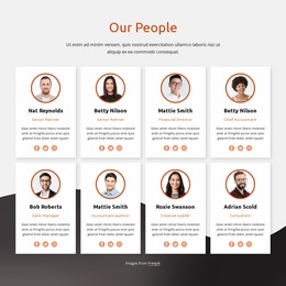 Our People And Partners - HTML Template Generator