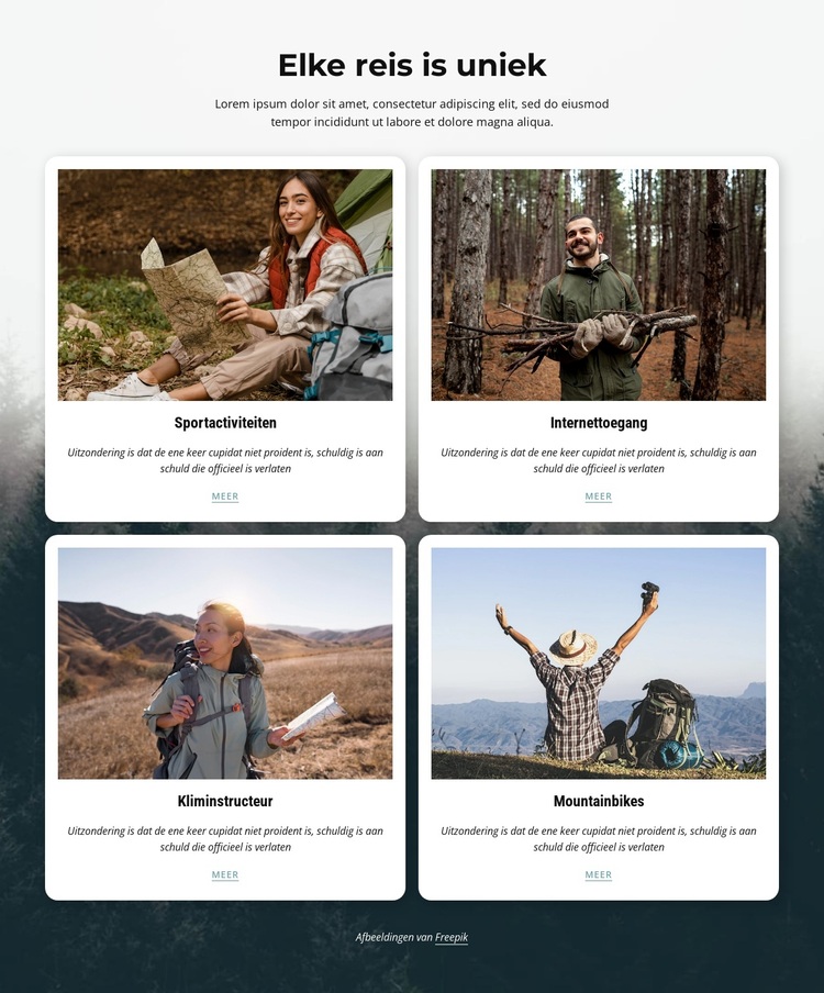 Elke reis is uniek WordPress-thema