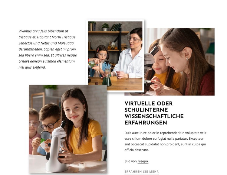Wissenschaftliche Experimente für Kinder CSS-Vorlage
