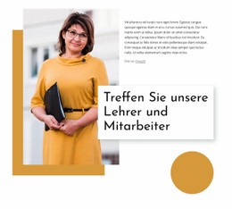 Homepage-Abschnitte Für Treffen Sie Lehrer