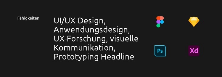 Anwendungsdesign HTML Website Builder