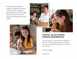 Science Experiments For Kids - Website Creation HTML