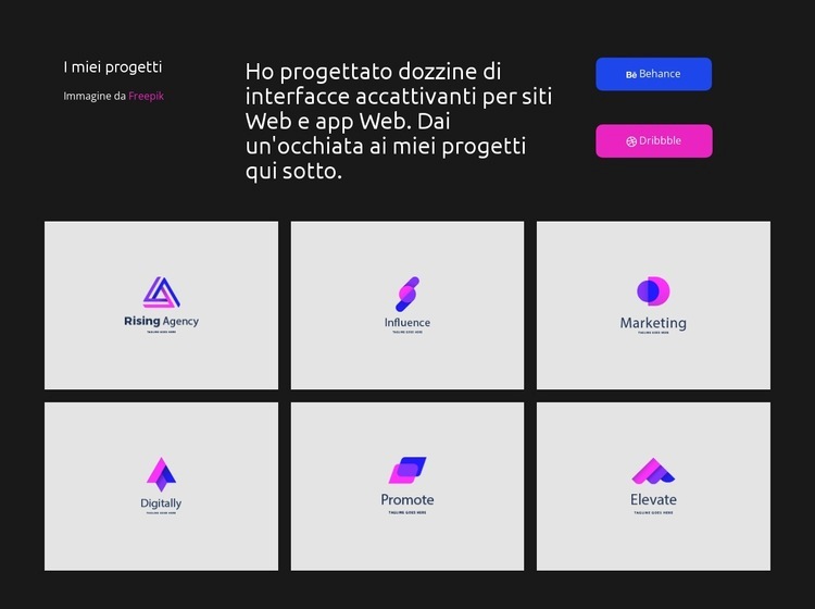 Comunicazione visiva Costruttore di siti web HTML