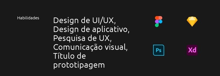 Projeto de aplicativo Modelo de uma página