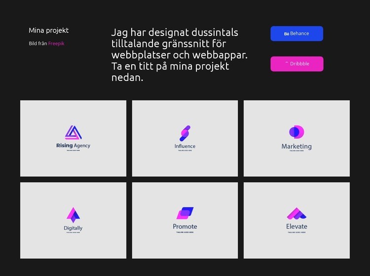 Visuell kommunikation CSS -mall