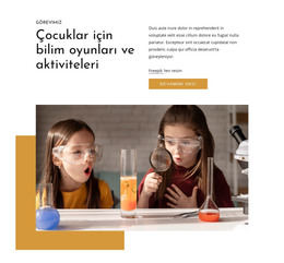 Çocuklar Için Bilim Oyunları - Ücretsiz HTML Şablonu